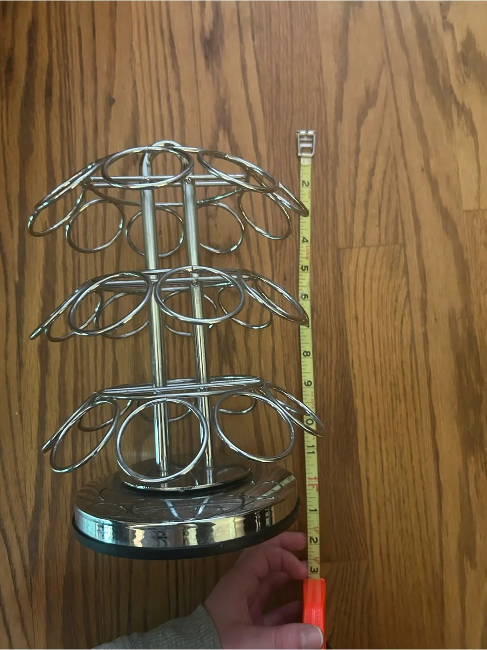 Silver Rotating K-Cup Coffee Stand - Perfect for Storage/Organization